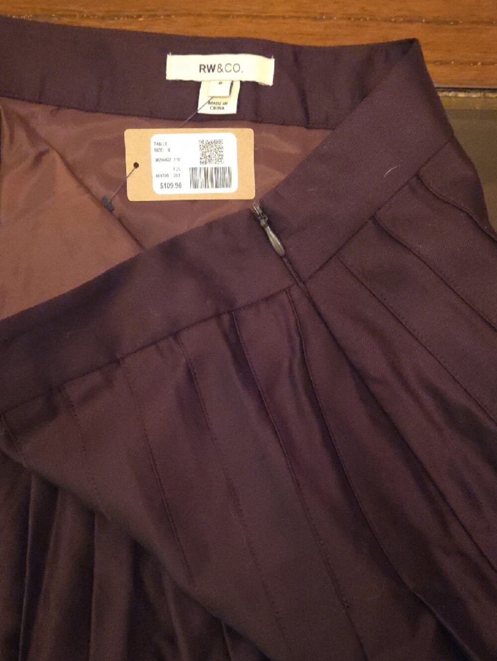 RW&Co - Classic A-Line Women's Skirt in Rich Chocolate BNWT